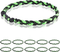 12 Pack Baseball Necklace 18inch, Team Gift for Baseball Funs, Three Braided Titanium Tornado Rope Design, with Muti - Color for Pick