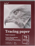 Tracing Paper for Drawing, 9 X 12'' Tracing Paper Pad, 75 Sheets Transparent by SuFly
