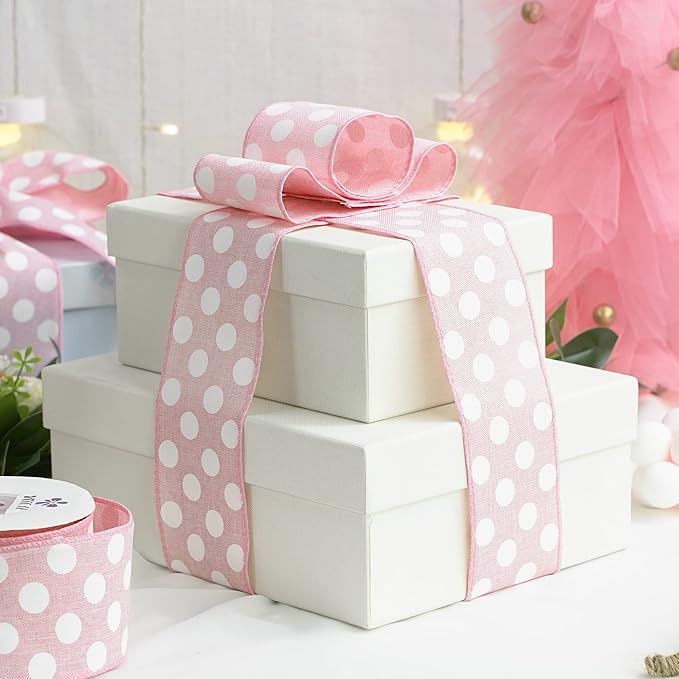 MEEDEE Pink Polka Dot Ribbon - Image 4