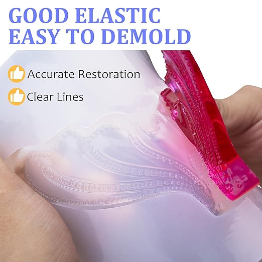 Silicone Mold Making Kit - 46oz Translucent 15A Liquid Silicone Rubber 1:1 - Image 5