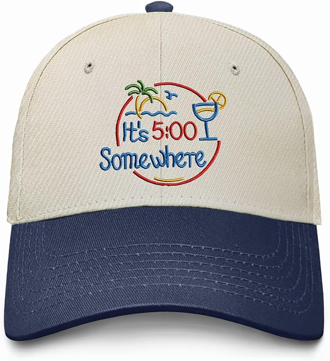 Jimmy Music Buffett Accessories Hats Its 5 Oclock Some Where Baseball Cap Mom Hat Pigment Black Womens Bucket