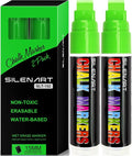SILENART Thick Chalk Markers Green - 15mm Jumbo Tip Car Marker - Wide Window by SILENART-THEARTOFSILENCE