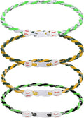 4 Pieces Baseball Necklaces for Boys,Three Braided Rope Tornado Sports Titanium Necklaces,Christmas Gifts Baseball Accessories Drip