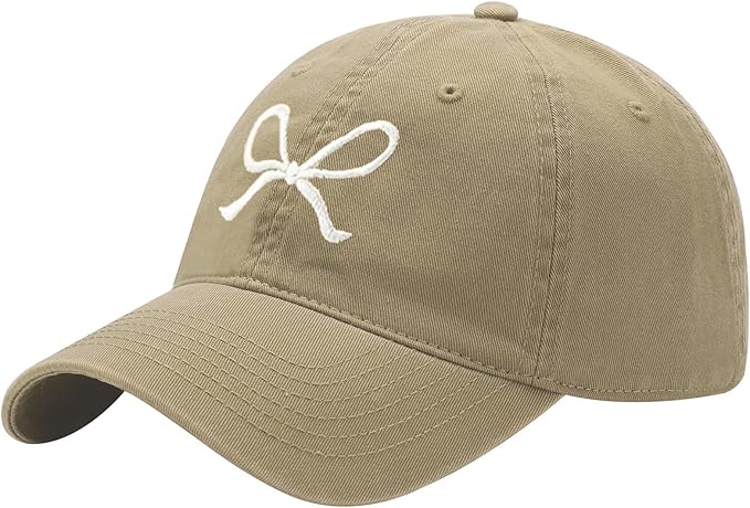 Trendy Bow-Tie Baseball Cap for Women and Men Trucker Hats Y2k Adjustable Fashion Sun Hat with Visor for Hiking & Travel