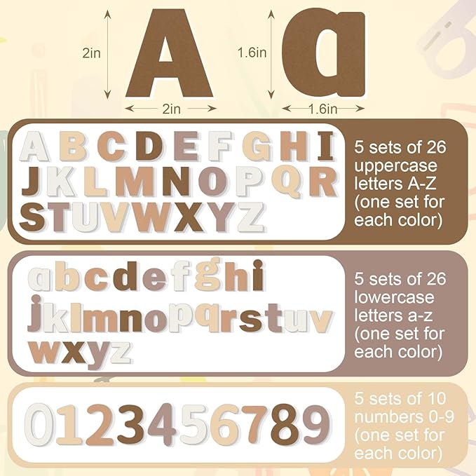 Breling 310 Pieces Felt Bulletin Board Letters Sticker - Image 2