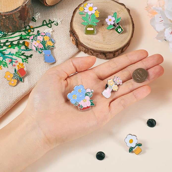 Mixed Enamel Pins for Backpacks, Beadthoven Cute Enamel Brooch Pins Set - Image 4