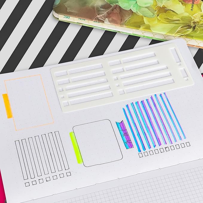 9 Pcs Handmade Flexible Record Template, 3 Style Planner Stencils Set Reusable - Image 5