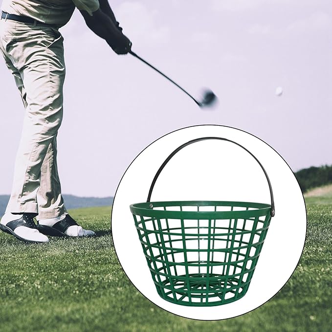 SM SunniMix Unbreakable Golf Ball Basket, Golfball Container with Handle Ball Holder Contains 25/50/100 Balls Range Accessories