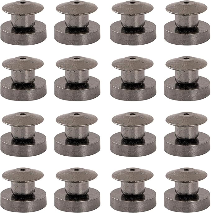 16 Pcs Magnetic Pin Backs - 10mm Locking Converters by Unknown