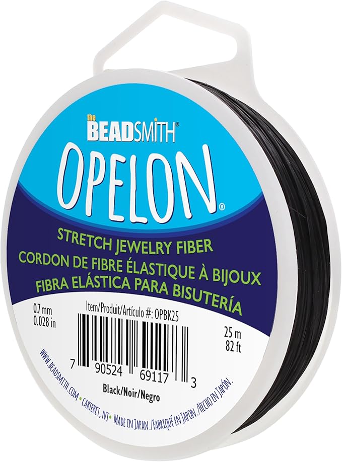 The Beadsmith Opelon Stretch Cord – Elastic Beading Fiber, 0.7 mm Diameter by TheBeadsmith
