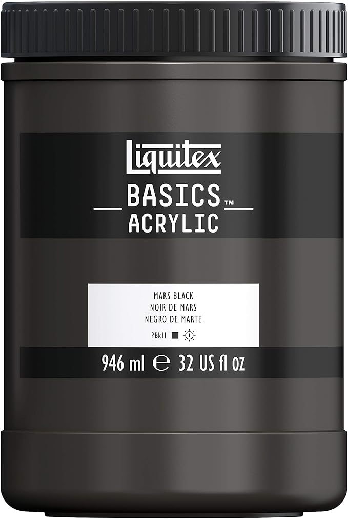 Liquitex BASICS Acrylic Paint, 946ml Jar, Mars Black by Liquitex