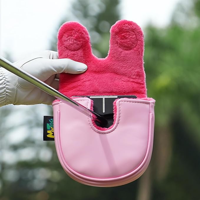 mytag Golf Head Covers Pink, No Bad Days On The Course Golf Club Covers Driver Fariway Hybrid Headcover for Women Girls
