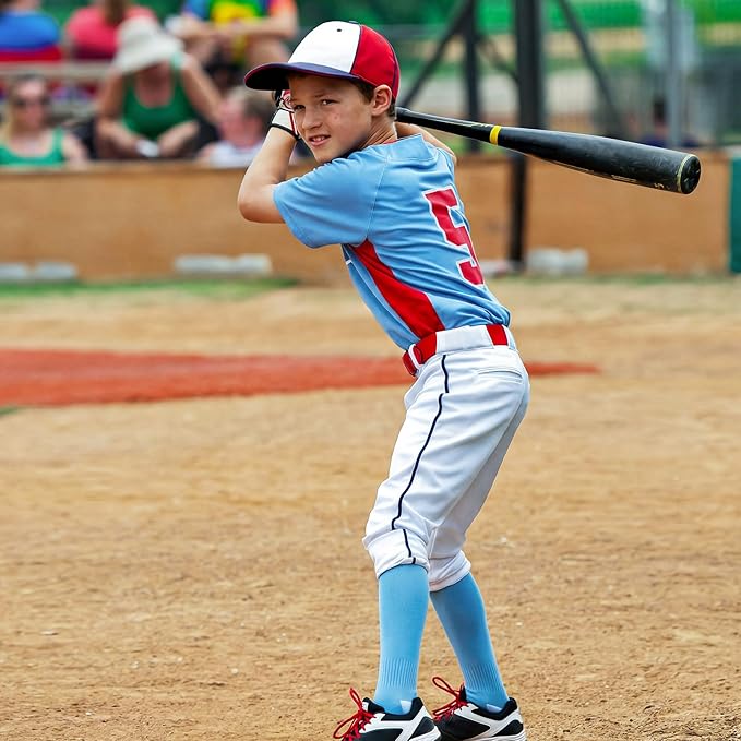 Haysandy 2 Pairs Baseball Softball Socks Athletic Soccer Football Sports Socks Over the Calf for Adult Men Women