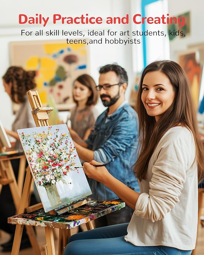 Canvas Boards for Painting 72 Pack, 9x12 Inch Painting Canvas Panels, 100% - Image 4