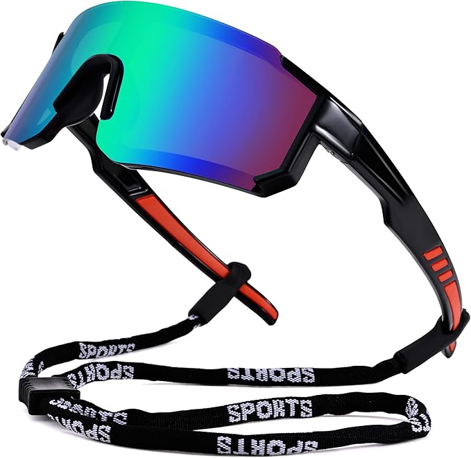 COASION Kids Baseball Sunglasses - Baseball Sunglasses for Boys Girls With Strap - Sports Softball Shades Age 3-10