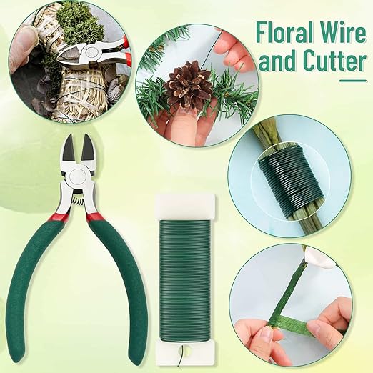 PAXCOO Floral Tape and Wire, Florist Tape and Flower Wire Arrangement Kit - Image 3