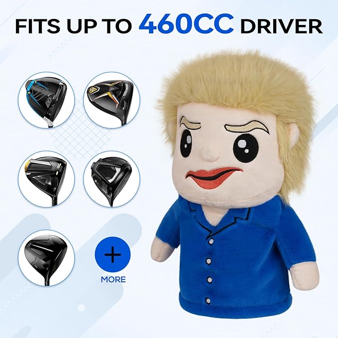 Funny Driver Headcover, Creative Plush Golf Driver Head Covers Fits Standard 460CC Driver Head, Unique Golf Gift & Accessories for Men and Women