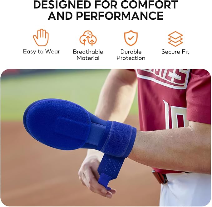 Baseball Sliding Mitt, Youth Ages 6-12 & Teens Adults 12+, Sliding Glove Hand Guard for Baserunning, Hard Shell Ambidextrous Left/Right, Baseball/Softball Compatible, Drip Style