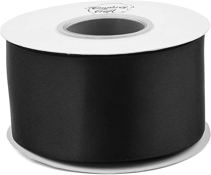 Humphrey's Craft 2 Inch Black Double Faced Satin Ribbon - Image 3
