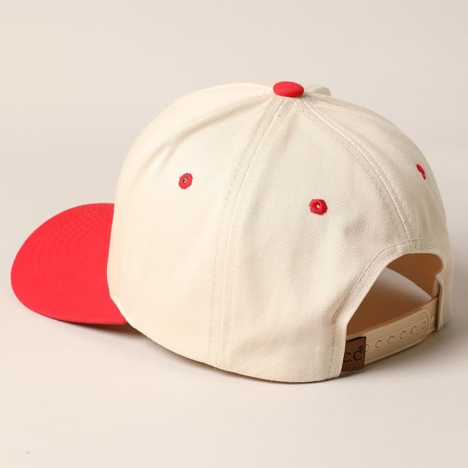 MIRMARU Two-Tone Vintage Canvas Trucker Hats for Men & Women, Adjustable Size Baseball Caps with Trendy Embroidered Design