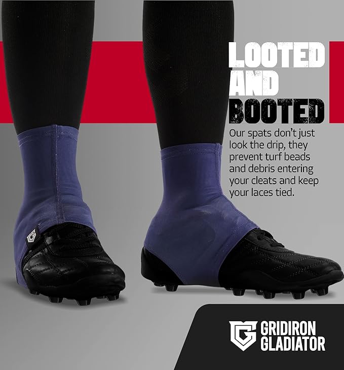 Gridiron Gladiator Cleat Covers - Football Spats - Football Cleat Cover - Cleat Spats for Soccer, Baseball & Softball