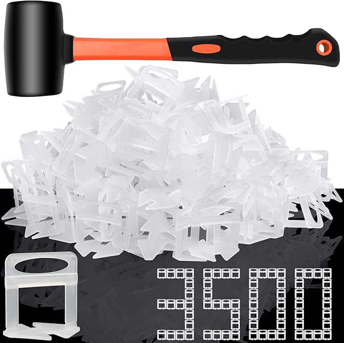 DGSL Tile Leveling System, 3500-Piece Tile Spacers Clips 1/16 Inch Tile Tools by DGSL