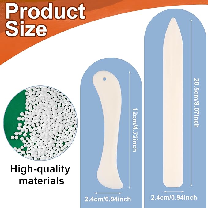 20 PCS Bone Folder Tool, Plastic Bone Folder Crafts Scoring Folding Creasing - Image 2