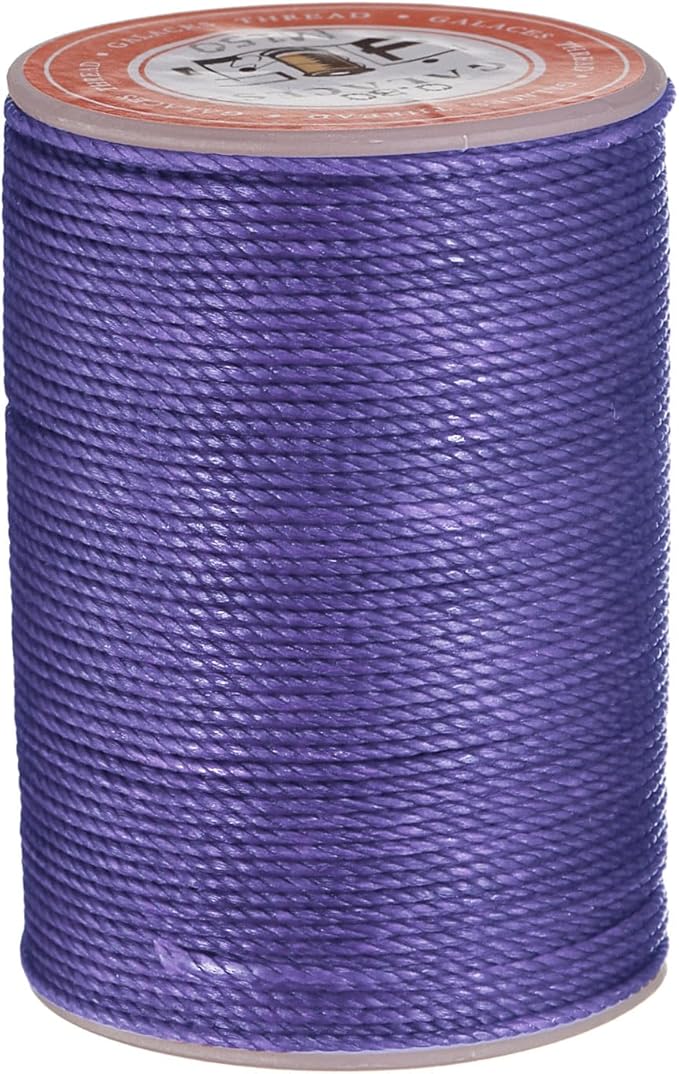 uxcell Round Leather Sewing Waxed Thread, 55m / 60 Yards Wax Polyester String by uxcell
