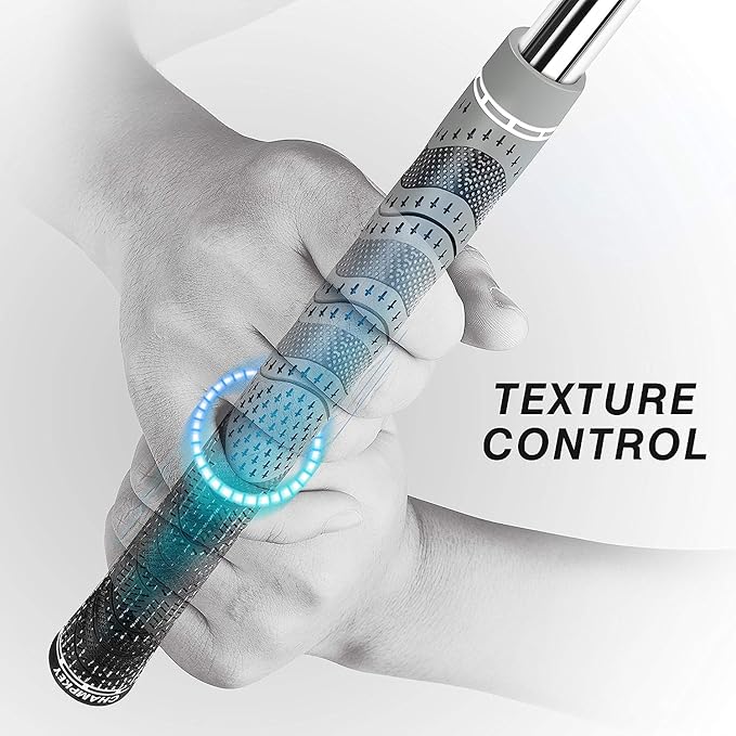 CHAMPKEY Premium Hybrid Golf Grips 13 Pack with All Repair Kits - All Weather Performance Golf Club Grips - High Traction and Control Half Corded Golf Grips for Men