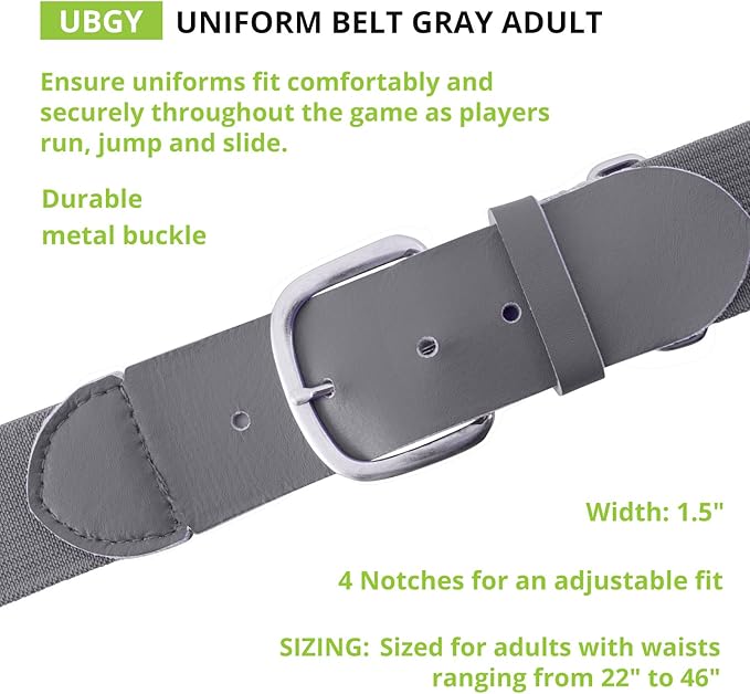 Champion Sports Baseball & Softball Belt – Stretch Fit Uniform Belt for Youth & Adult Players, Multiple Colors