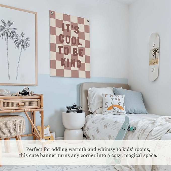 Kids Room Decor, It's Cool to Be Kind Banner - Image 4