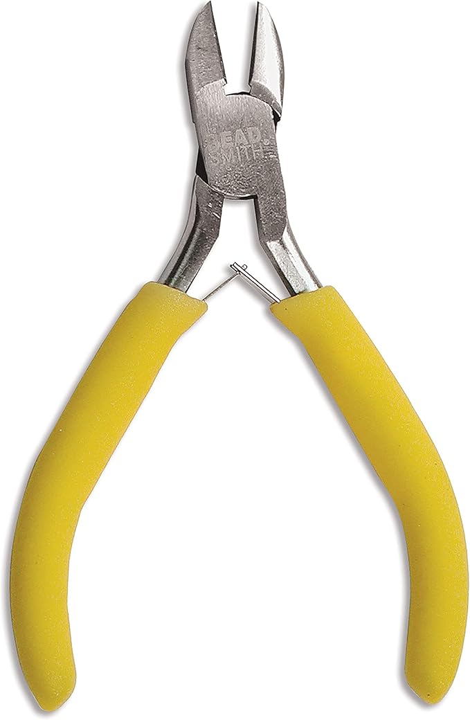 The Beadsmith Color-ID Side Cutter – 5 inches – Yellow Comfort Grip Handle – by TheBeadsmith