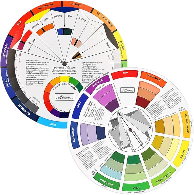 Pocket Color Wheel, Paint Mixing Learning Guide Art Class Teaching Tool by JimKing
