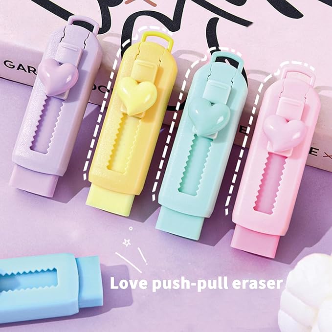 5 Pack Sliding Retractable Pencil Eraser - Image 4
