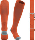 QBK Youth Baseball Socks & Belt Combo Set for Kids 2-16 Years -Softball/Tee Ball Accessories (1 Pair + 1 Belt, Unisex)