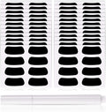 Sumind 96 Pairs Eye Strips Breathable Sports Eye Stickers with 1 White Pencil for Baseball Football Softball Fans on Game Day (Black)