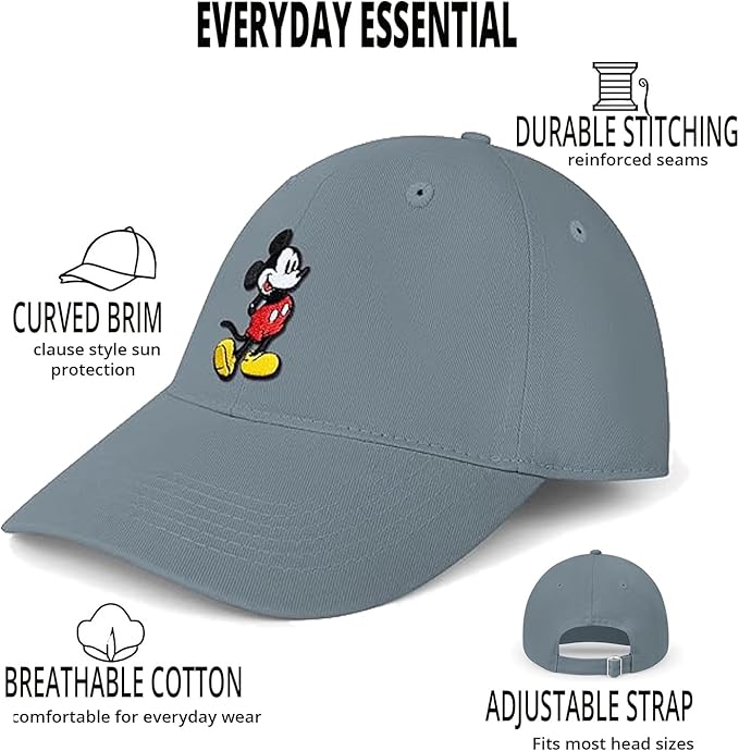 Disney Adult Baseball Cap, Mickey Mouse Adjustable Dad Hat