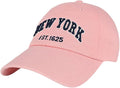 Elidan NY Dad Hat New York EST.1625 Cotton Cap, Adjust Buckle Strap, Unstructured Low-Profile NY Baseball Cap for Men & Women