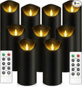 Flickering Flameless Candles, Battery Operated Acrylic LED Pillar Candles by FLAMELESSCANDLES