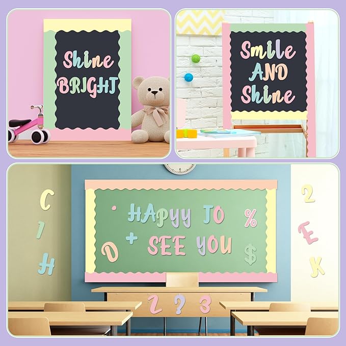 221 Pcs Bulletin Board Letters Round Alphabet Number Punctuation Symbol Combo - Image 6