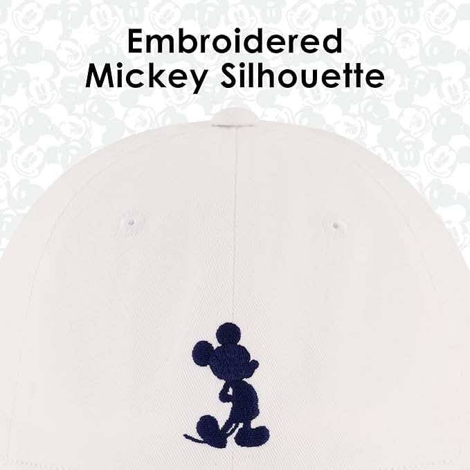 Disney Unisex Adult Disney Mickey Mouse Dad Hat, Adult Baseball Cap with Curved Brim