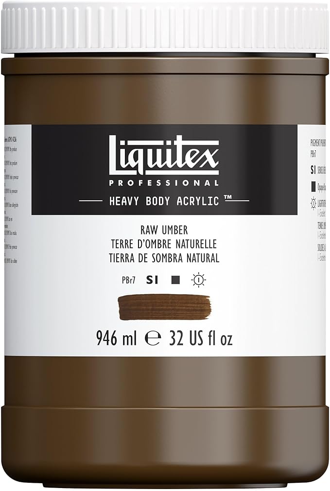 Liquitex Professional Heavy Body Acrylic Paint, 32-oz Pot, Raw Umber by Liquitex
