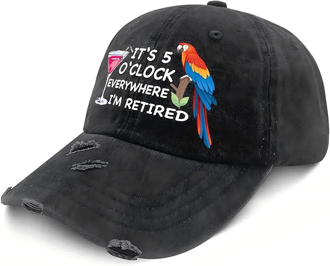 Jimmy Music Buffett Accessories Hats Its 5 Oclock Some Where Baseball Cap Mom Hat Pigment Black Womens Bucket