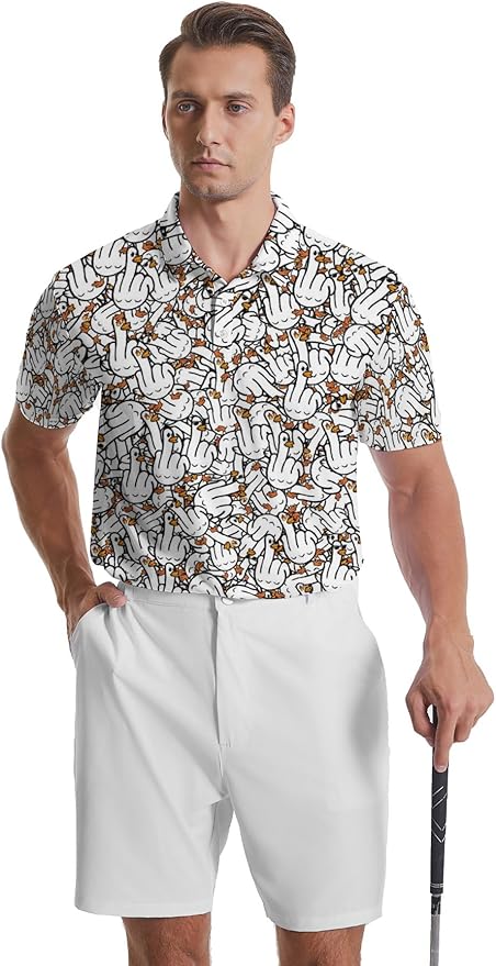 Mens Golf Shirts Golf Polo Shirts for Men Short Sleeve Polo Shirts Golf Gifts