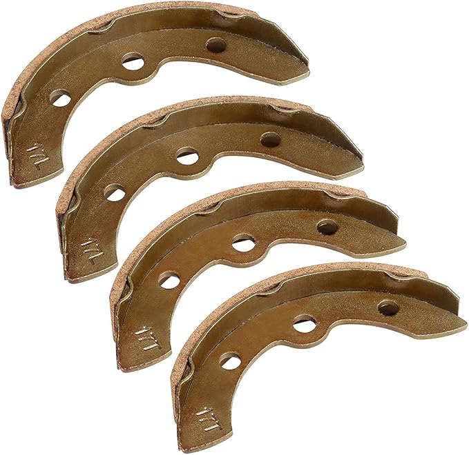10L0L Golf Cart Brake Shoes for Club Car DS 1995-up, Club Car Precedent 2004-up, for Yamaha G1 G2 G8 G9, for EZGO 1986.5-1996, OEM 1018232-01 (2 Short & 2 Long)