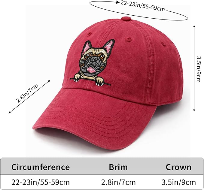 Pet Dog Lover Gifts,Embroidered Dog Baseball Hats for Men Women Dad Mom