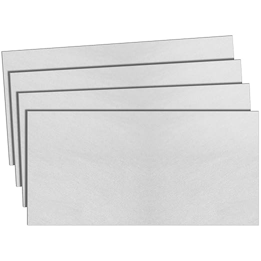 Zonon 4 Pcs 20 Gauge Steel Sheet Metal Cold Roll Steel Sheet 12" x 6" x 0.032" by Zonon