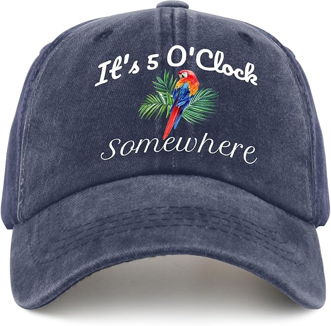 Jimmy Music Buffett Accessories Hats Its 5 Oclock Some Where Baseball Cap Mom Hat Pigment Black Womens Bucket