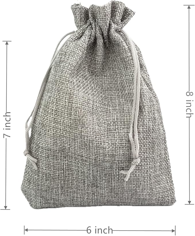 Palmhomee Pack of 25 Burlap Gift Bags - Image 3