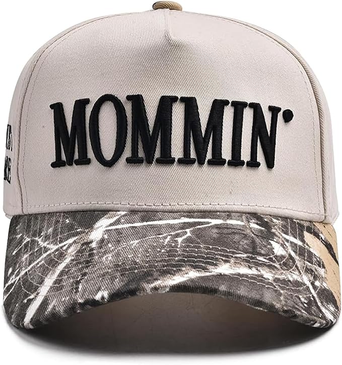 Mommin Trucker Hat,Vintage Two-Tone Women's Baseball Cap with Mama Hat Mothers Day Great Gifts for Mom Wife Stepmom